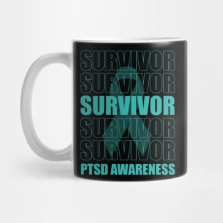 PTSD Survivor, PTSD Awareness, Teal Ribbon Mug